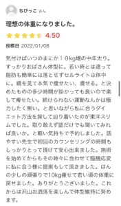 大阪市Tさん４０代耳つぼダイエット１０kg成功