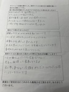 耳つぼダイエット口コミアンケート大阪府豊中市Iさん５０代６kg成功高血圧が改善