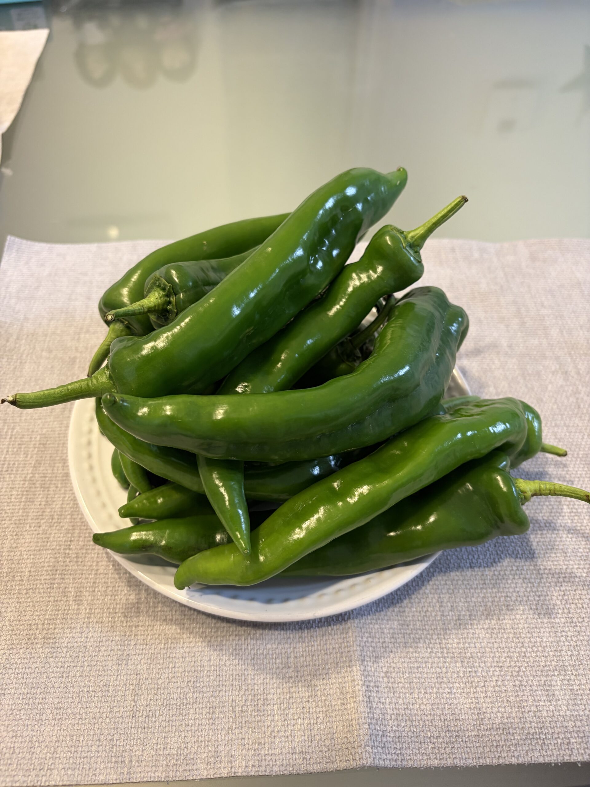 耳つぼダイエットブログ　岸里から通院中のＡさんに万願寺とうがらし頂きました。